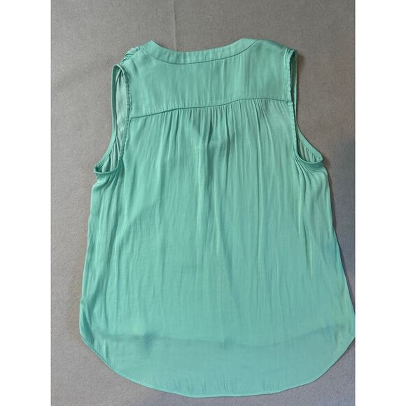 Women’s Vince Camuto Mint Green Sleeveless V-Neck Blouse Sz M - Picture 3 of 3